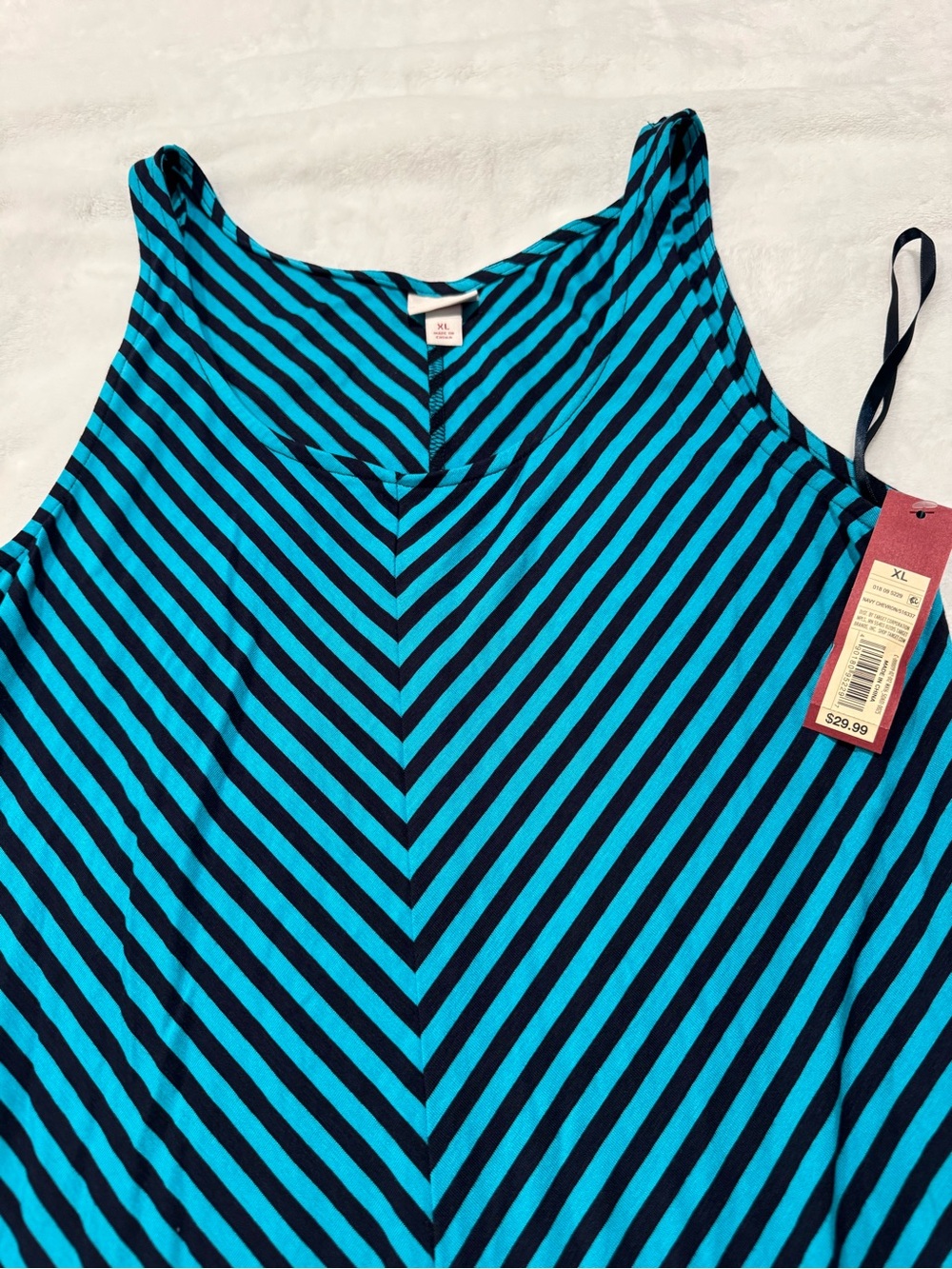 Merona Striped Maxi Dress in Teal and Black